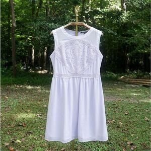 Gianni Bini Lavender Purple Crochet Party Dress